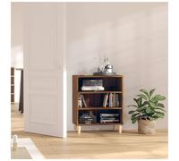 Sideboard Brown Oak 57x35x70 cm Engineered & Solid Eucalyptus Wood Storage Small