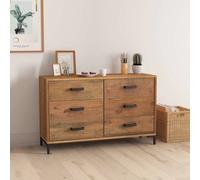 vidaXL Sideboard Brown 110x35x70 cm Solid Pinewood