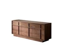 Sideboard Cabinet 160x40x70cm Walnut Country Entrance Storage Table, Solid Wood Bed End Storage Cabinet Behind The Living Room Sofa, Storage Furniture Sideboard Cabinet With Storage