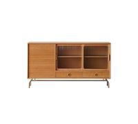 Sideboard Cabinet 160x40x87cm Living Room Tea Tableware Storage Side Cabinet, Simple Solid Wood Entrance Storage Table, Pine Furniture Against The Wall Sideboard Cabinet With Storage
