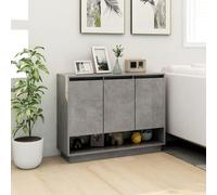 vidaXL Sideboard Concrete Grey 97x31x75 cm Engineered Wood