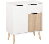 Homcom Cabinet Storage Cupboard Sideboard With Drawer For Bedroom, Living Room In Natural Natural