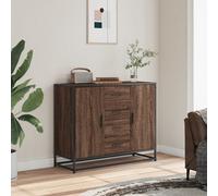Sideboard Cabinet Home Storage Cupboard with Doors & 4 Drawers Kitchen Unit