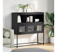 Sideboard Cabinet Kitchen Storage Cupboard w/ Doors & Compartments Buffet Steel