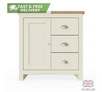 Lisbon 1 Door 3 Drawer Storage Cabinet Sideboard Cream