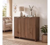 HOMCOM Sideboard with 3 Doors and Adjustable Shelves Kitchen Cupboard Brown