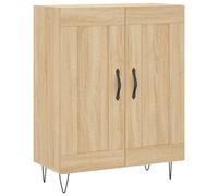 vidaXL Sideboard Storage Cabinet Sonoma Oak 69.5x34x90 cm Engineered Wood & Iron