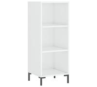 Vidaxl Sideboard High Gloss White 34.5X32.5X90 Cm Engineered Wood, White