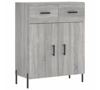 Sideboard Grey Sonoma 69.5x34x90 cm Engineered Wood with Metal Legs Storage Unit