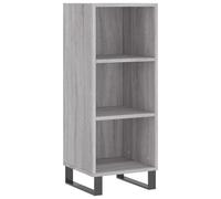 Vidaxl Sideboard Grey Sonoma 34.5X32.5X90 Cm Engineered Wood, Grey
