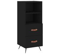 (black) vidaXL Sideboard Storage Cabinet Cupboard Side Cabinet White Engineered Wood