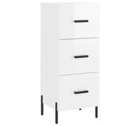 vidaXL Sideboard High Gloss White 34.5x34x90 cm Engineered Wood NEW