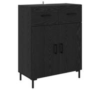 vidaXL Sideboard Black Oak 69.5 x 34 x 90 cm Engineered Wood