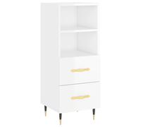 vidaXL Sideboard Storage Cabinet Cupboard High Gloss White Engineered Wood