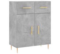 (concrete grey) vidaXL Sideboard Storage Cabinet Cupboard High Gloss White Engineered Wood