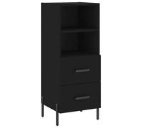 vidaXL Sideboard Black 34.5X34X90 Cm Engineered Wood, Black