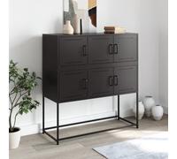 Sideboard Cabinet Storage Cupboard Modern Adjustable Steel Buffet