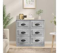 vidaXL Sideboard Concrete Grey 70x35.5x67.5 cm Engineered Wood