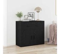 Sideboard Cabinet w/ Drawer Black Oak 80x33x70 cm Kitchen Storage Cupboard Unit