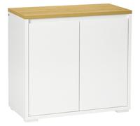 HOMCOM Stylish Storage: Kitchen Sideboard Cabinet with Double Doors & Adjustable Shelf, White Entryway Elegance Aosom UK