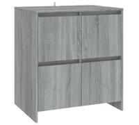 Sideboard Grey Sonoma 70x41x75 cm Engineered Wood 4-Door Storage Unit Minimalist