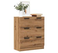Sideboard Compact Artisan Oak 60x30x70cm Engineered Wood 3-Drawer Console Slim S
