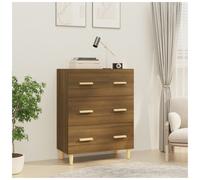 Sideboard Compact Brown Oak 70x34x90 cm Engineered Wood Modern Slim Storage Unit