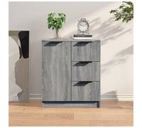 Sideboard Compact Grey Sonoma 60x30x70cm Engineered Wood Modern Storage Entryway