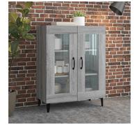 Sideboard Compact Grey Sonoma 69.5x34x90 cm Engineered Wood & Iron Storage Shelf