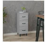 Sideboard Compact Grey Sonoma Engineered Wood 34.5x34x90 cm Storage Cabinet UK