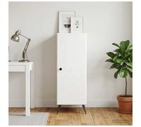 Sideboard Compact High Gloss White Engineered Wood 33x34.5x90cm Storage 1DoorXL