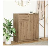Sideboard compact mini artisan oak 71x35x84cm engineered wood 2 doors 1 drawer