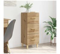 Sideboard Compact Storage Cabinet Engineered Wood Artisan Oak 1drw 34.5x34x90cm