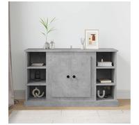 Sideboard Concrete Grey 100x35.5x60 cm Engineered Wood 2 Door Rustic Matte Knobs