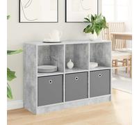 Sideboard Concrete grey 102 x 32 x 73.5 cm Engineered wood 3 drawers Minimalist