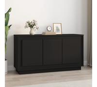(black) vidaXL Sideboard Cabinet Cupboard Side Cabinet Home Organiser Engineered Wood