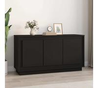 (black) vidaXL Sideboard Cabinet Cupboard Side Cabinet Home Organiser Engineered Wood