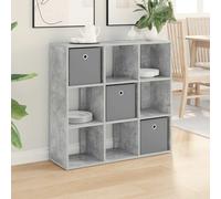 Sideboard Concrete Grey 3 Drawer Engineered Wood 88.5x29x84.5cm Modern Compact.