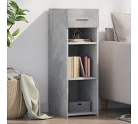 Sideboard Concrete Grey 30x42.5x93cm Engineered Wood Minimalist Storage w/Drawer