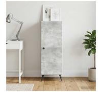 Sideboard Concrete Grey 33x34.5x90cm Engineered Wood Compact Storage Buffet Unit