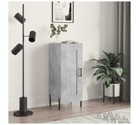 Sideboard Concrete Grey 34.5x34x90 cm Engineered Wood Metal Legs 3-Compartment.