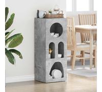 Sideboard Concrete Grey 40x35x100.5cm Engineered Wood Tall Storage Unit for Home