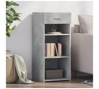 Sideboard Concrete Grey 40x42.5x93 cm Engineered Wood Minimalist Storage Drawer