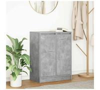 Sideboard Concrete Grey 57x34x76 cm Engineered Wood 2-Door 2-Shelf Modern Urban