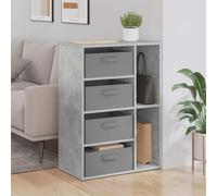 Sideboard Concrete Grey 60 x 33.5 x 84 cm Engineered Wood 4-Drawer Modern Simple