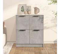 Sideboard Concrete Grey 60x30x70 cm Engineered Wood Compact Hallway 4 Doors