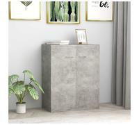 Sideboard Concrete Grey 60x30x75 cm Engineered Wood Modern Slim Storage Cabinet