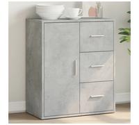 Sideboard Concrete Grey 60x31x70cm Engineered Wood 1 Drawer 1 Door Modern Sturdy