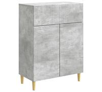 Sideboard Concrete Grey 66 x 34.5 x 90 cm Engineered Wood Vintage Storage Accent