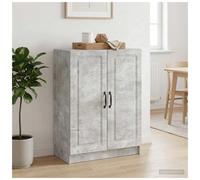 Sideboard Concrete Grey 66x34.5x87cm Engineered Wood 2-Door Storage Ideal Halls